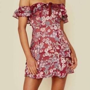 For Love And Lemons Flora Off Shoulder Mini Dress